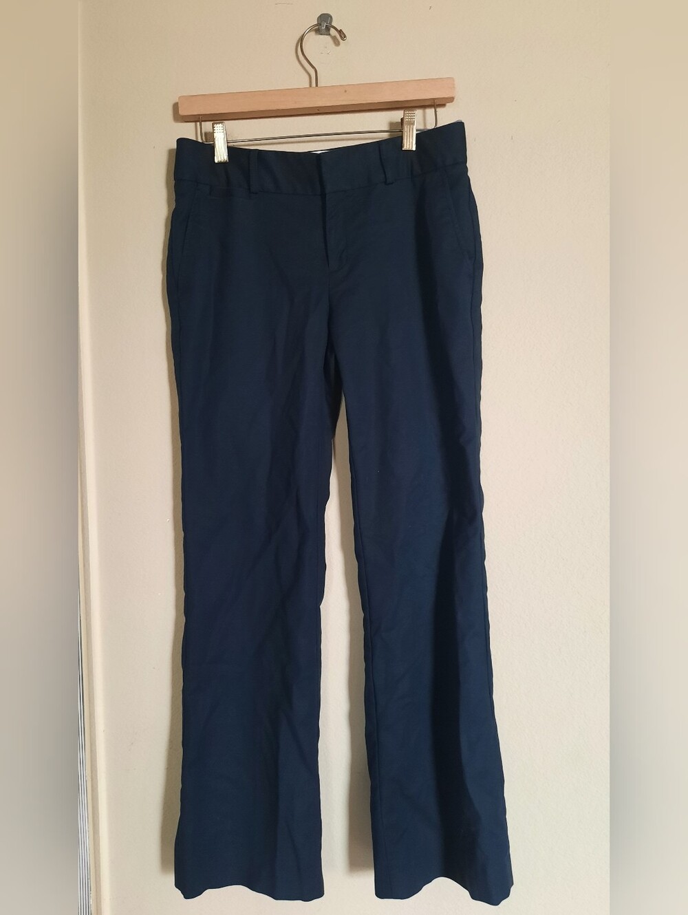Banana Republic The Martin Fit Navy Straight-Leg Black Trousers